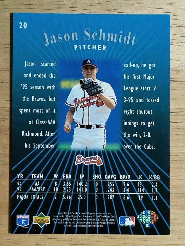 1996 SP #20 Jason Schmidt FOIL