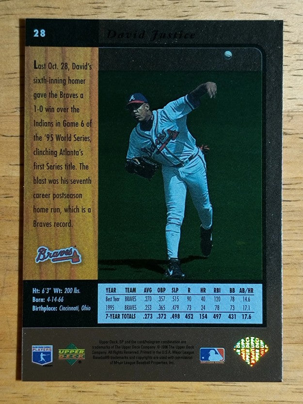 1996 SP #28 David Justice