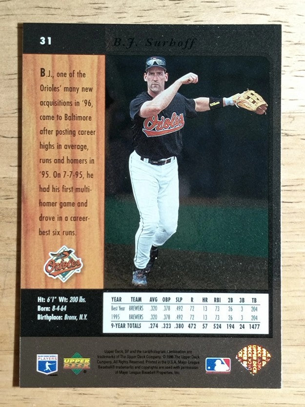 1996 SP #31 B.J. Surhoff