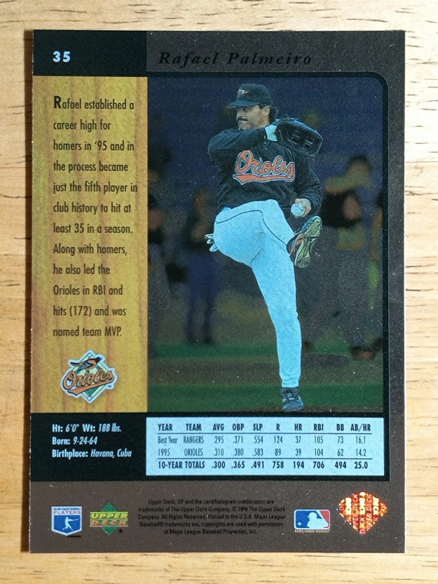 1996 SP #35 Rafael Palmeiro