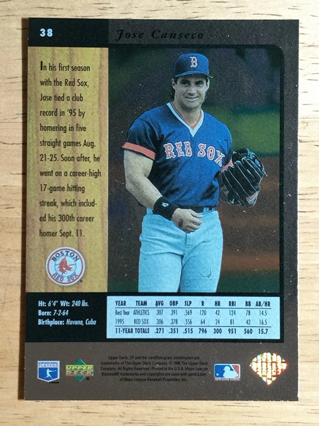 1996 SP #38 Jose Canseco