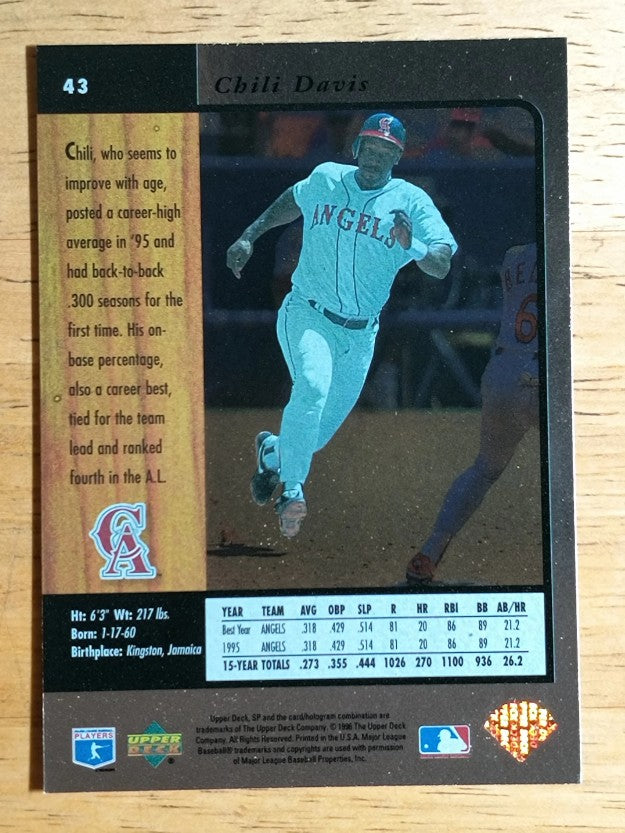 1996 SP #43 Chili Davis