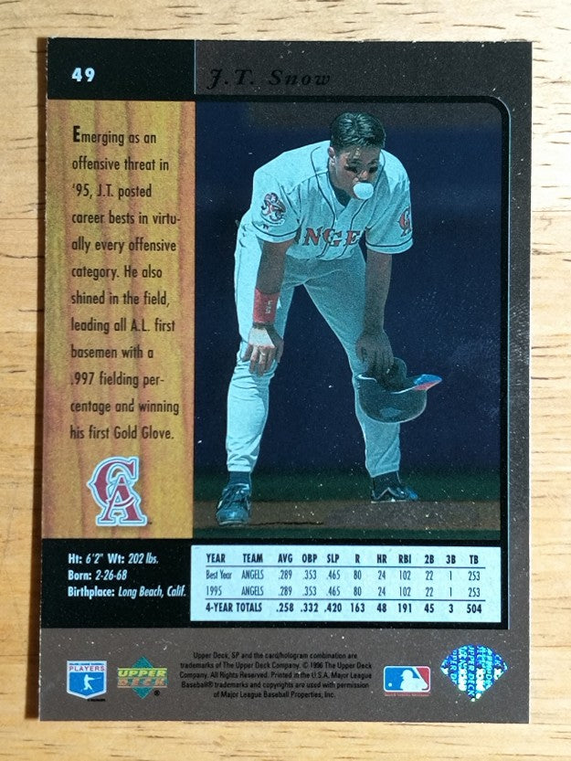 1996 SP #49 J.T. Snow