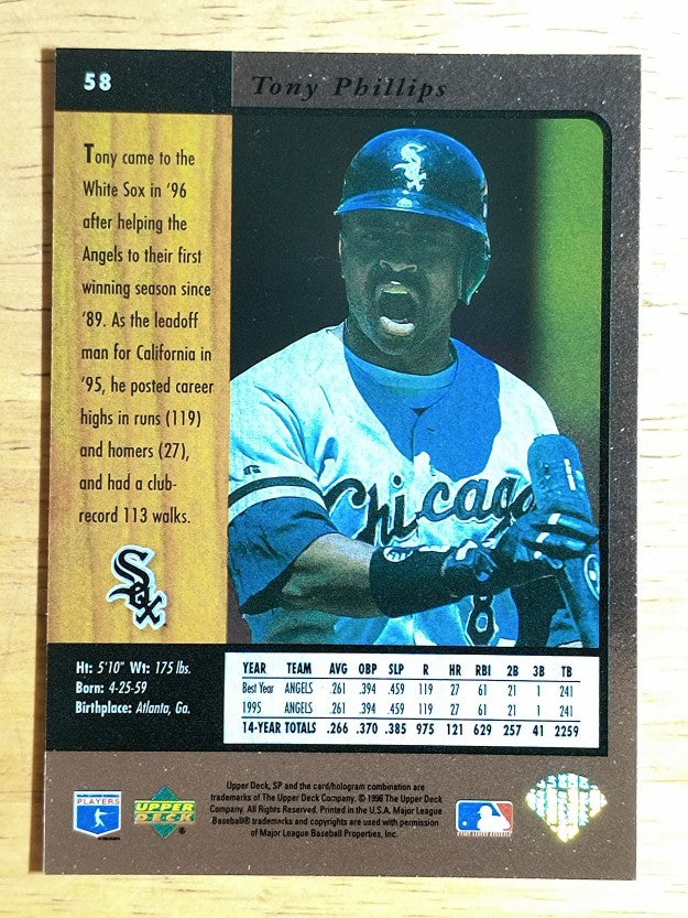 1996 SP #58 Tony Phillips