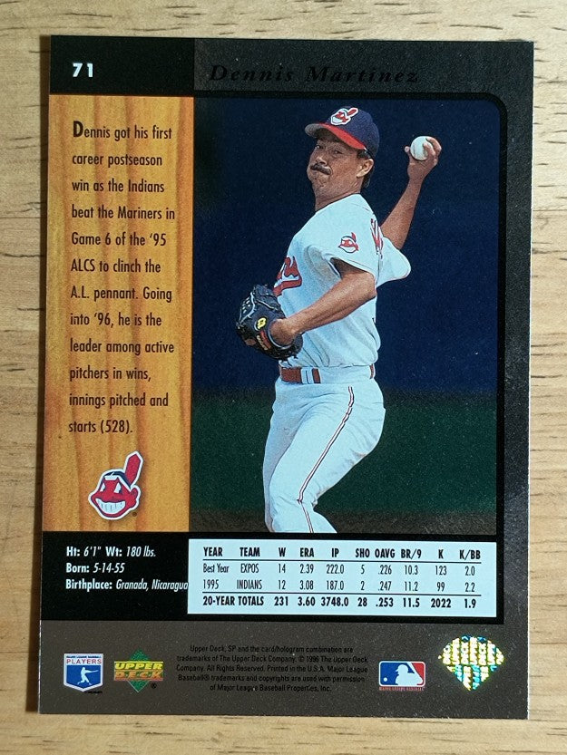 1996 SP #71 Dennis Martinez