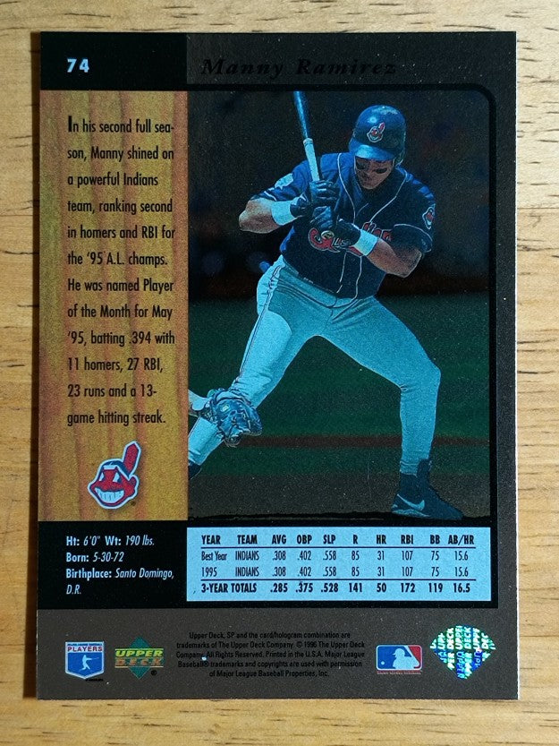 1996 SP #74 Manny Ramirez
