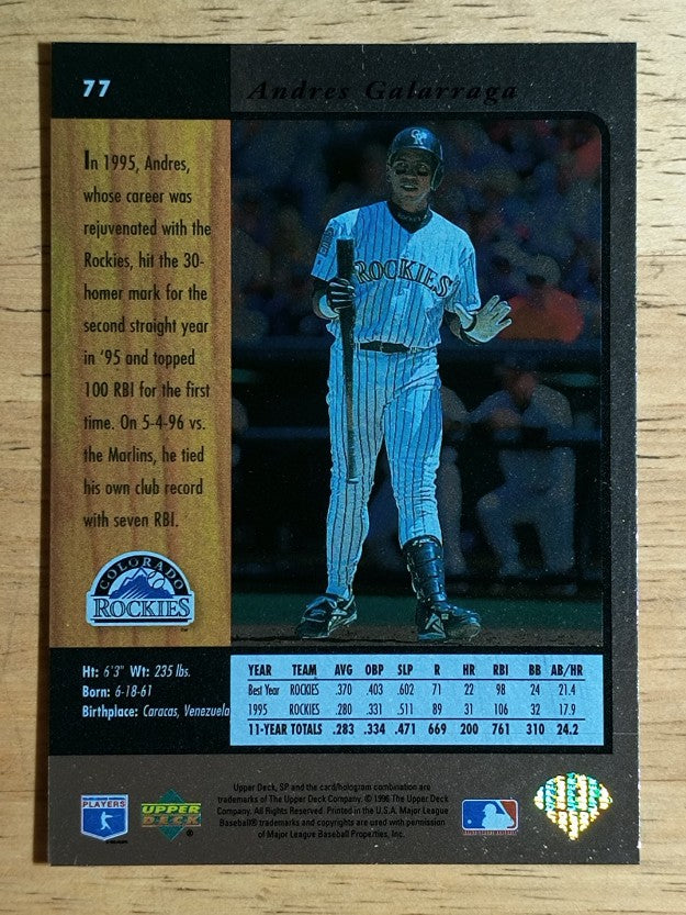 1996 SP #77 Andres Galarraga