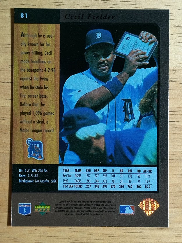 1996 SP #81 Cecil Fielder
