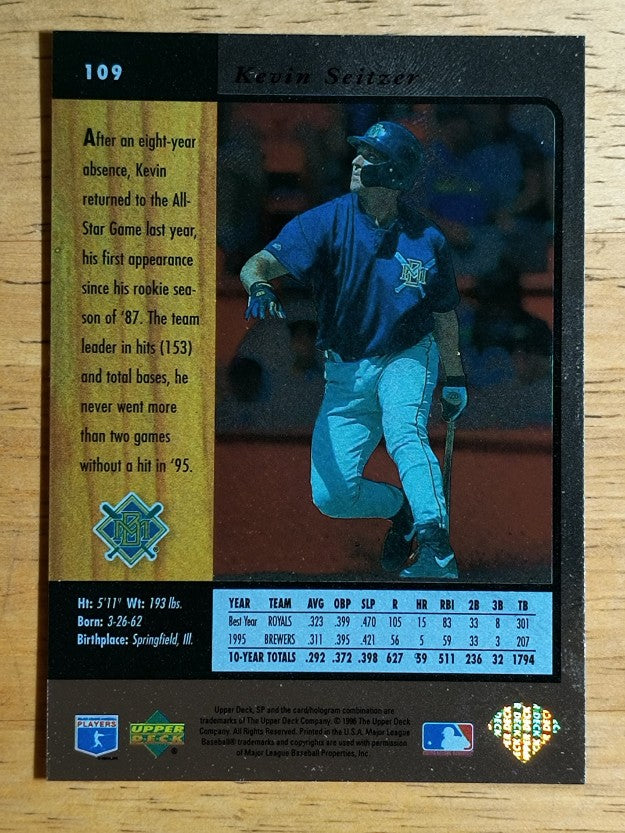 1996 SP #109 Kevin Seitzer