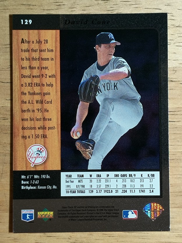 1996 SP #129 David Cone