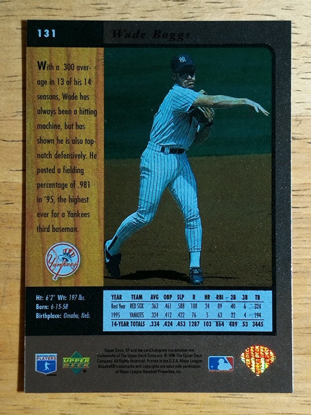 1996 SP #131 Wade Boggs