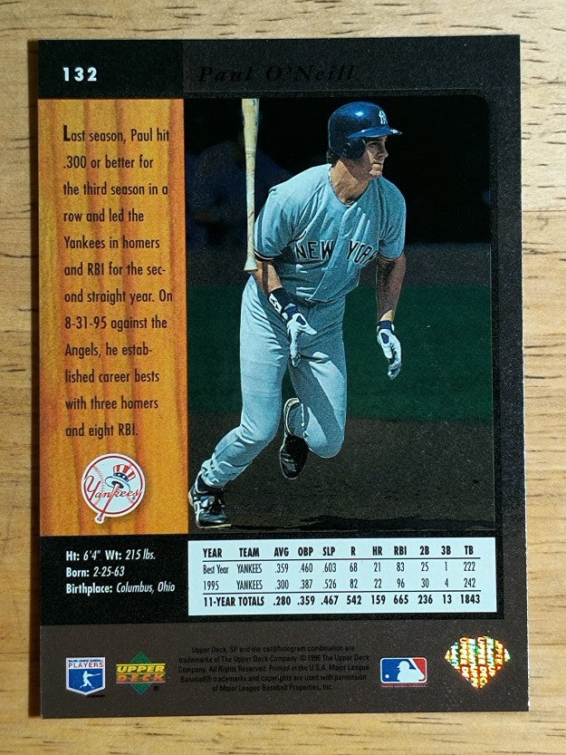 1996 SP #132 Paul O'Neill