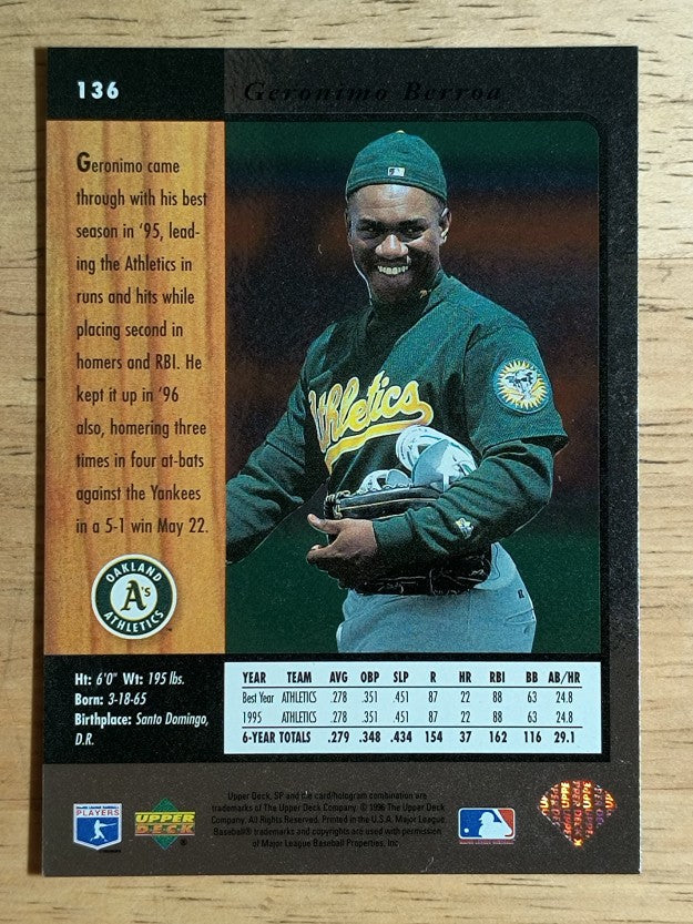 1996 SP #136 Geronimo Berroa
