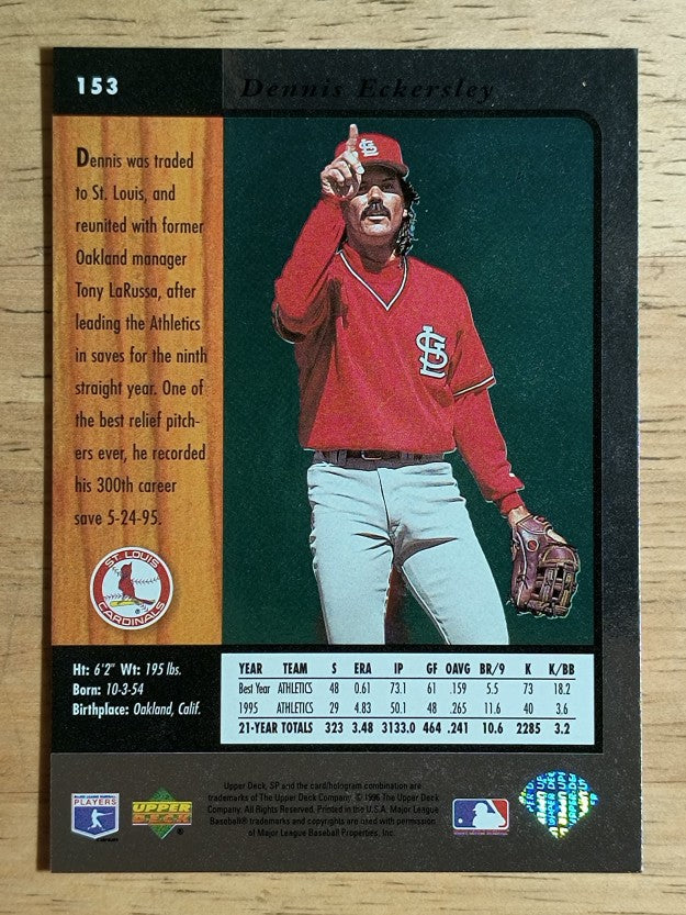 1996 SP #153 Dennis Eckersley
