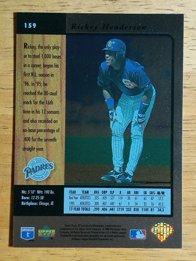 1996 SP #159 Rickey Henderson