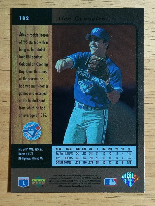 1996 SP #182 Alex Gonzalez
