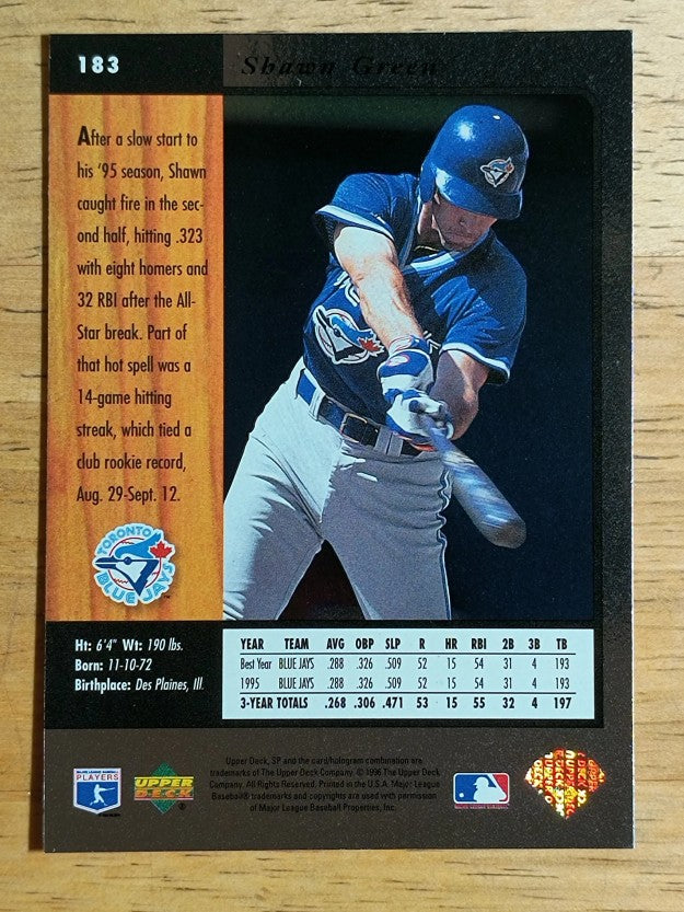 1996 SP #183 Shawn Green