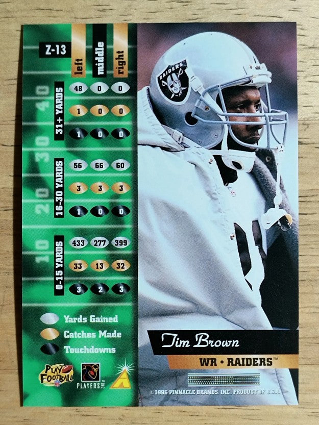1996 Zenith #13 Tim Brown