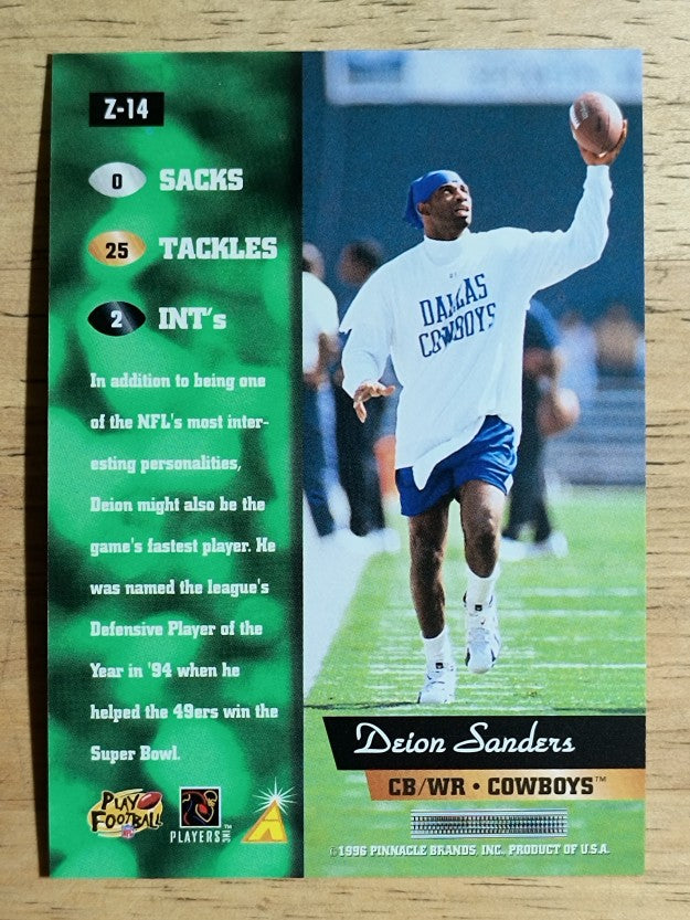 1996 Zenith #14 Deion Sanders
