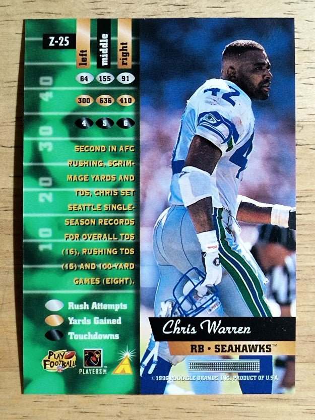 1996 Zenith #25 Chris Warren
