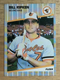 1989 Fleer #616E Bill Ripken DP/Black box covering bat knob