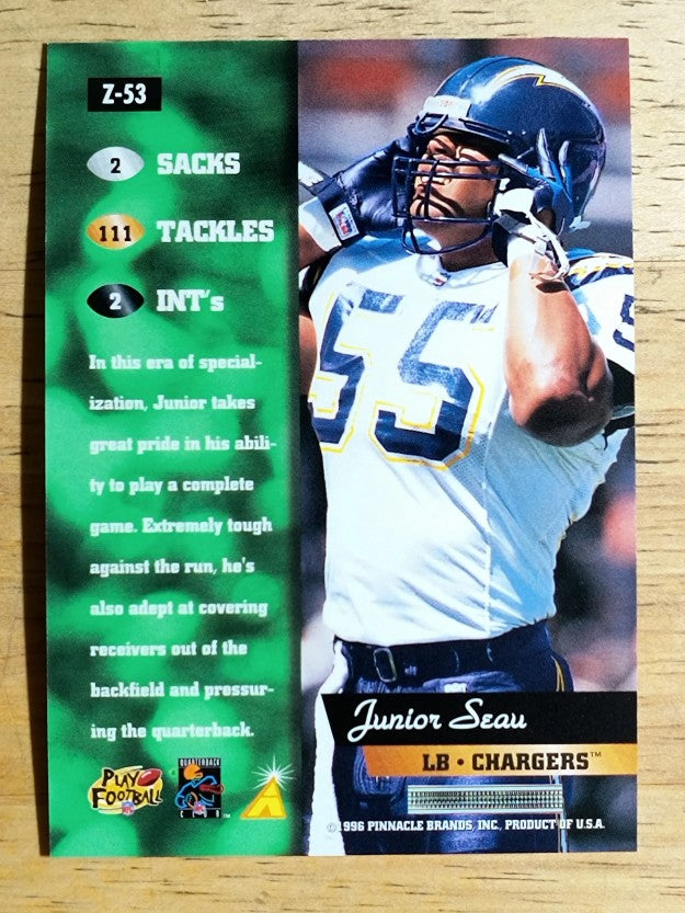 1996 Zenith #53 Junior Seau