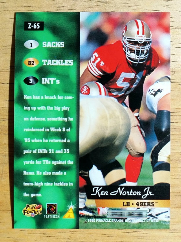 1996 Zenith #65 Ken Norton Jr