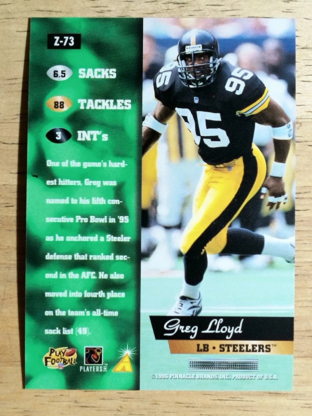 1996 Zenith #73 Greg Lloyd