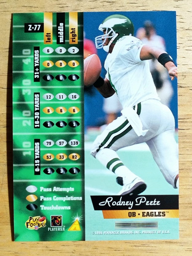 1996 Zenith #77 Rodney Peete