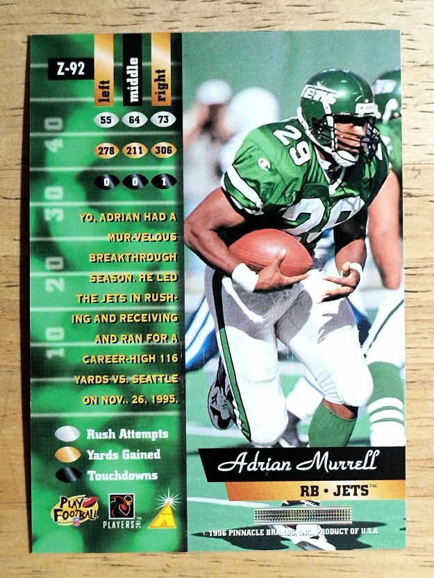 1996 Zenith #92 Adrian Murrell