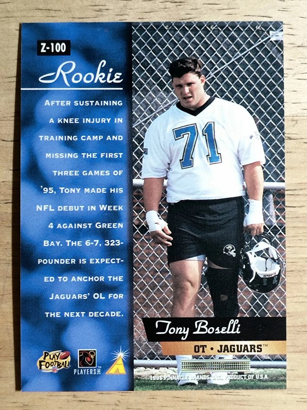 1996 Zenith #100 Tony Boselli