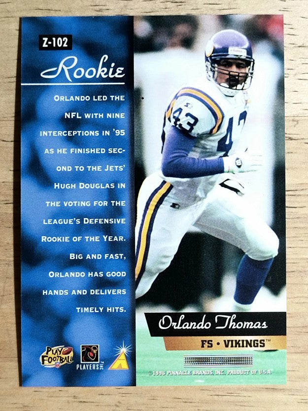 1996 Zenith #102 Orlando Thomas