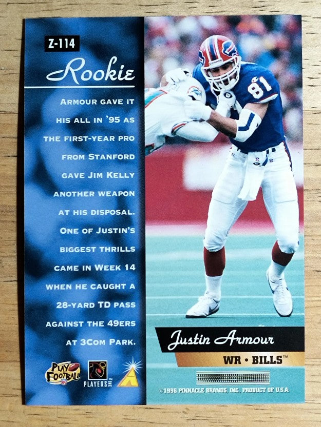1996 Zenith #114 Justin Armour
