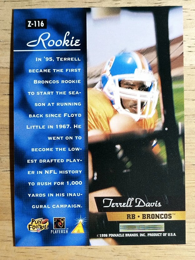 1996 Zenith #116 Terrell Davis