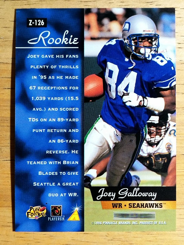 1996 Zenith #126 Joey Galloway