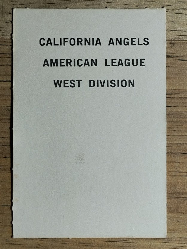 1969 Milton Bradley Team Cards #NNO California Angels (VG)