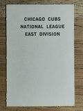1969 Milton Bradley Team Cards #NNO Chicago Cubs (VG)