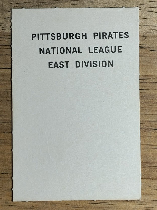 1969 Milton Bradley Team Cards #NNO Pittsburgh Pirates (NM)