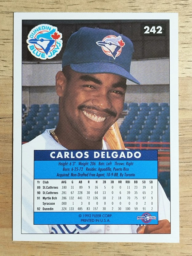 1992-93 Excel #242 Carlos Delgado