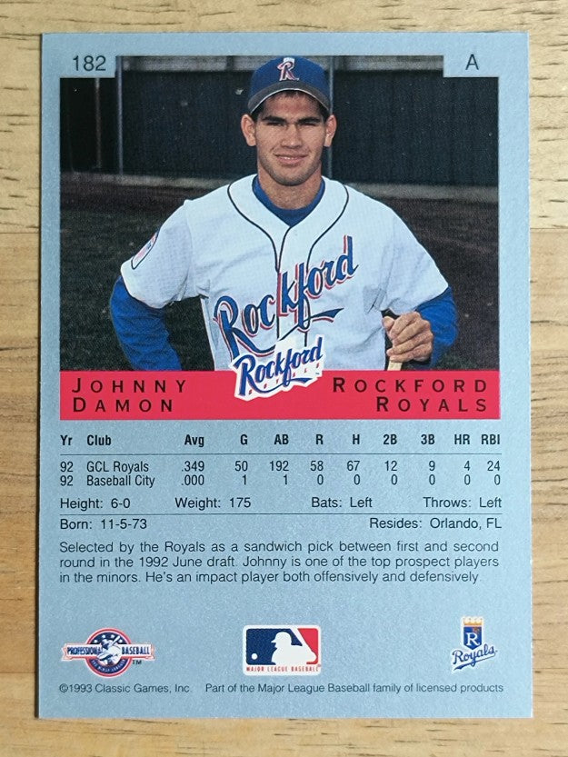 1993 Classic/Best #182 Johnny Damon
