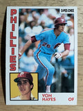 1984 O-Pee-Chee #259 Von Hayes