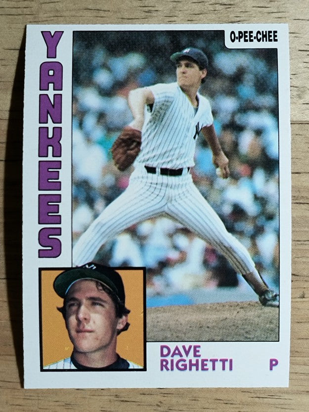 1984 O-Pee-Chee #277 Dave Righetti