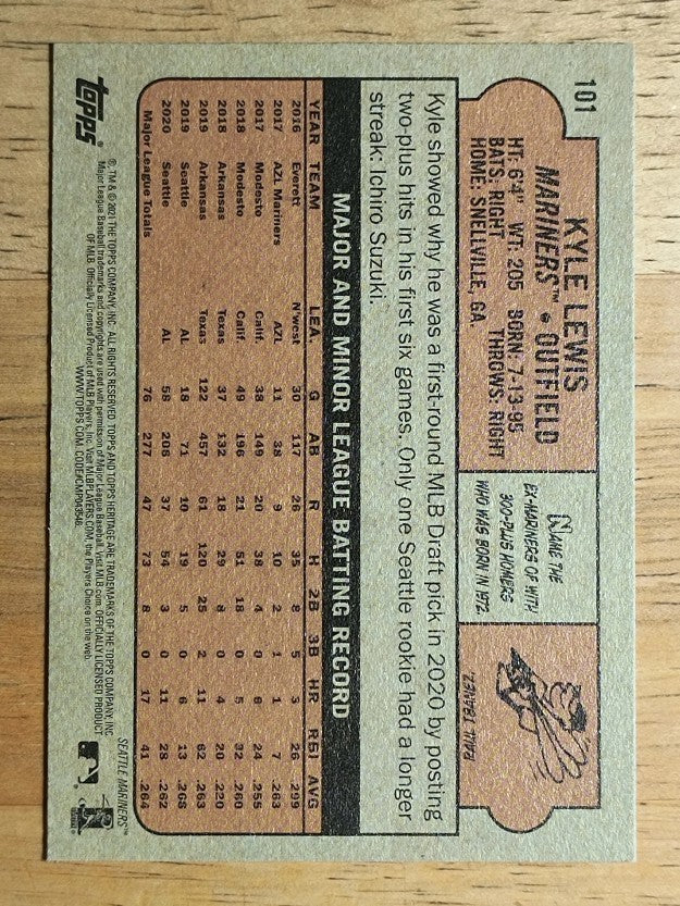 2021 Topps Heritage #101 Kyle Lewis