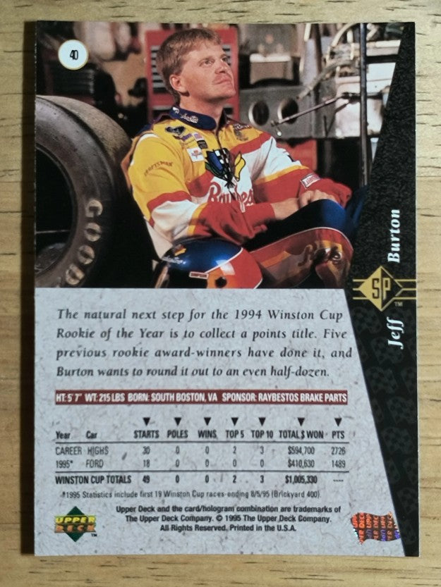 1995 SP #40 Jeff Burton