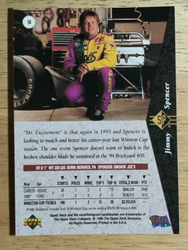 1995 SP #54 Jimmy Spencer