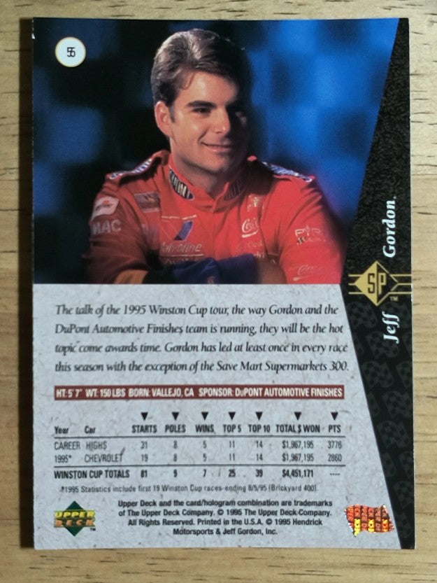 1995 SP #55 Jeff Gordon