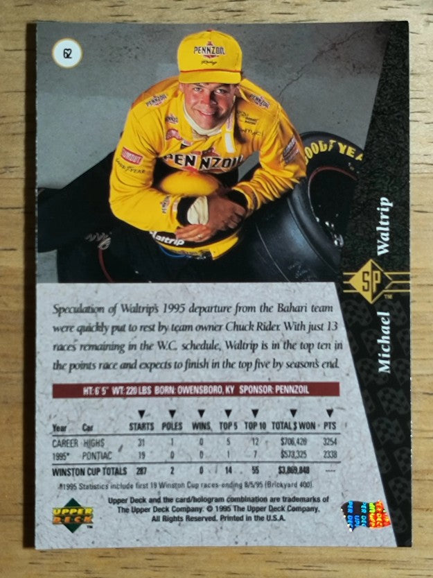 1995 SP #62 Michael Waltrip