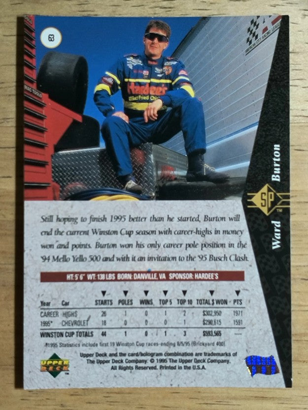 1995 SP #63 Ward Burton
