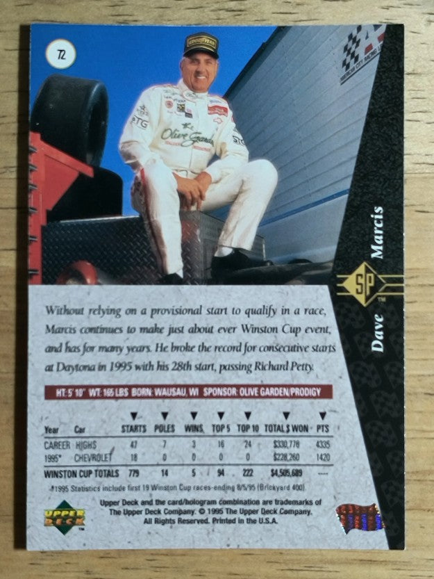 1995 SP #72 Dave Marcis