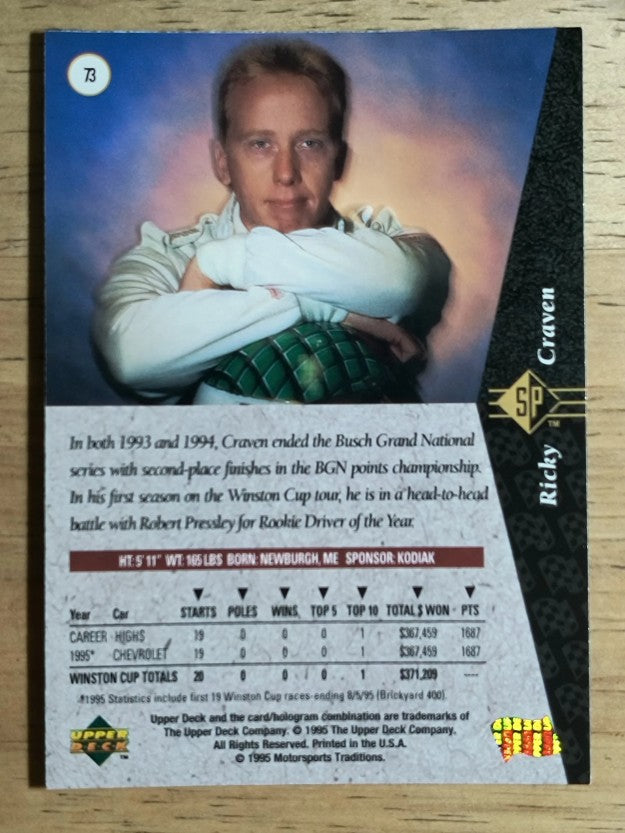 1995 SP #73 Ricky Craven